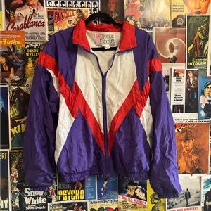 Men's Purple and Red Windbreaker